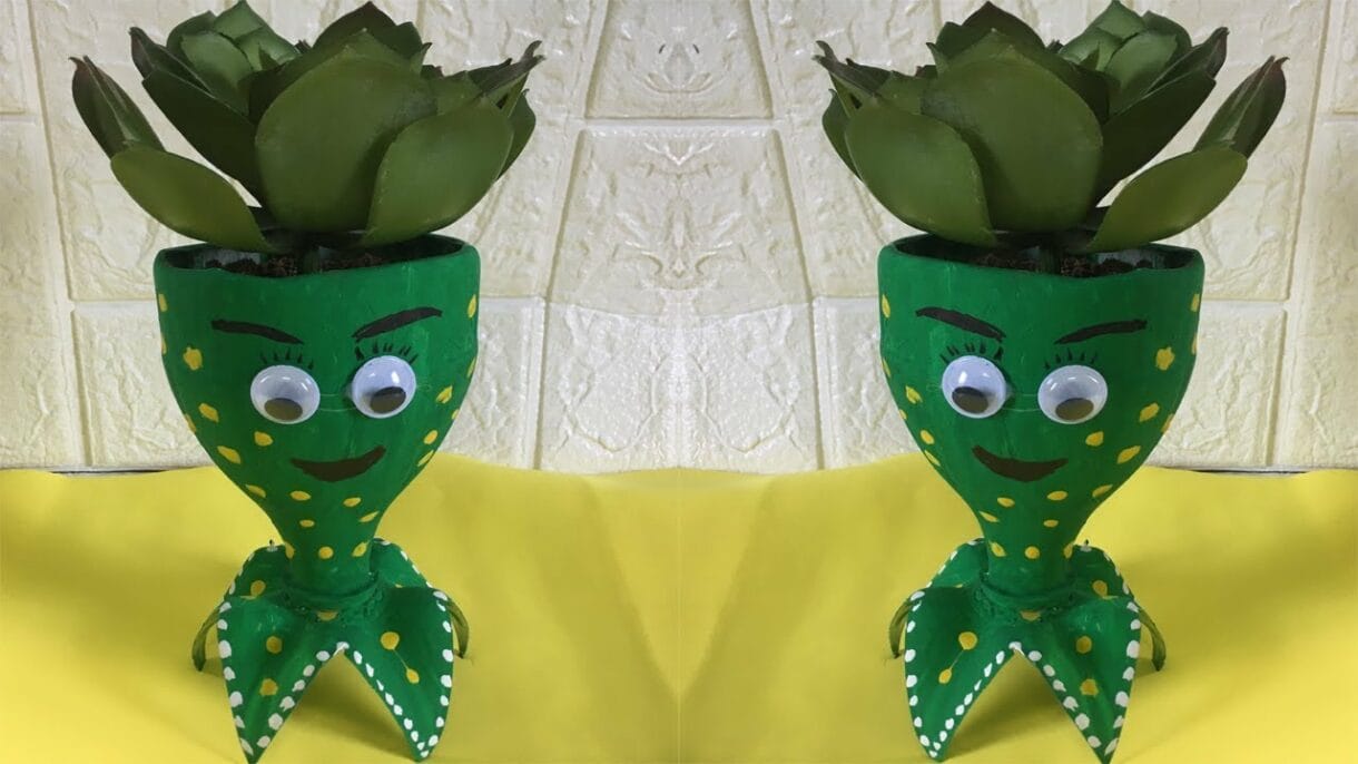 làm chậu hoa từ phế liệu