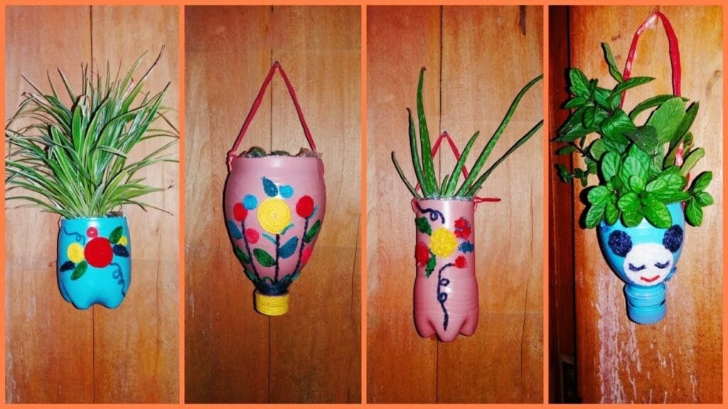 làm chậu hoa từ phế liệu