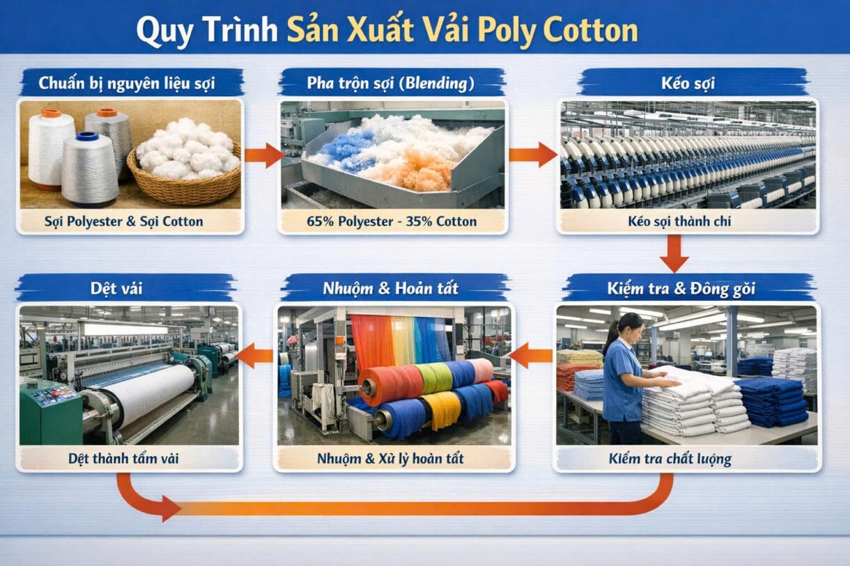 vải poly cotton